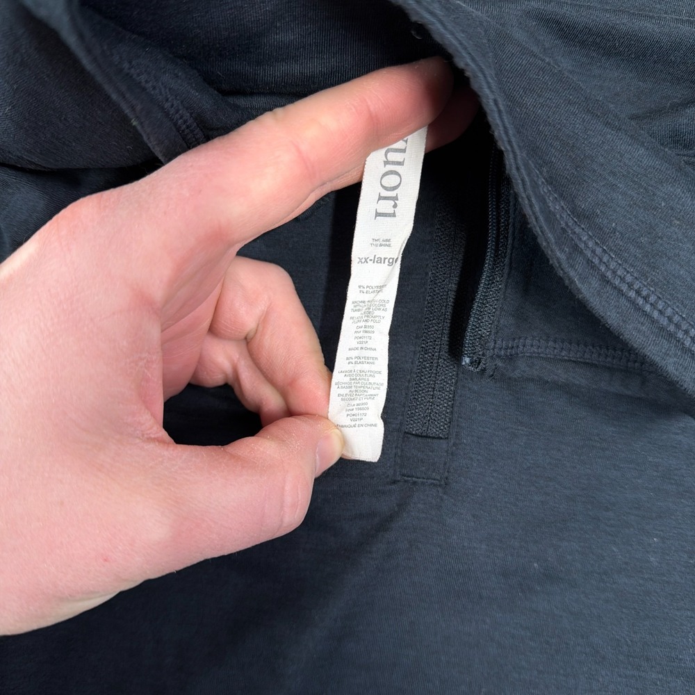 Vuori X Peloton Shirt Men 2XL Dark Navy Ease‎ Performance 1/2 Zip Golf Stretch - Picture 6 of 10